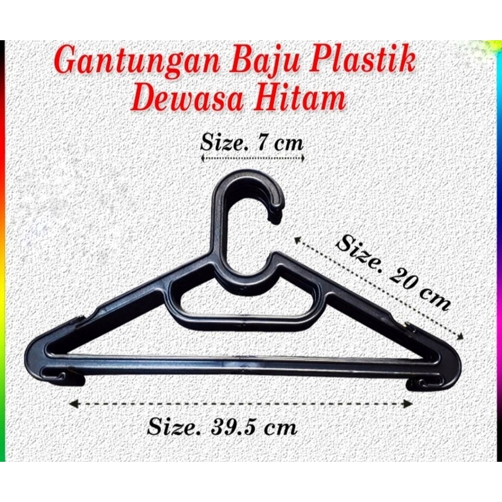 Hanger Baju / Gantungan Baju Plastik / Hanger Laundry Tebal
