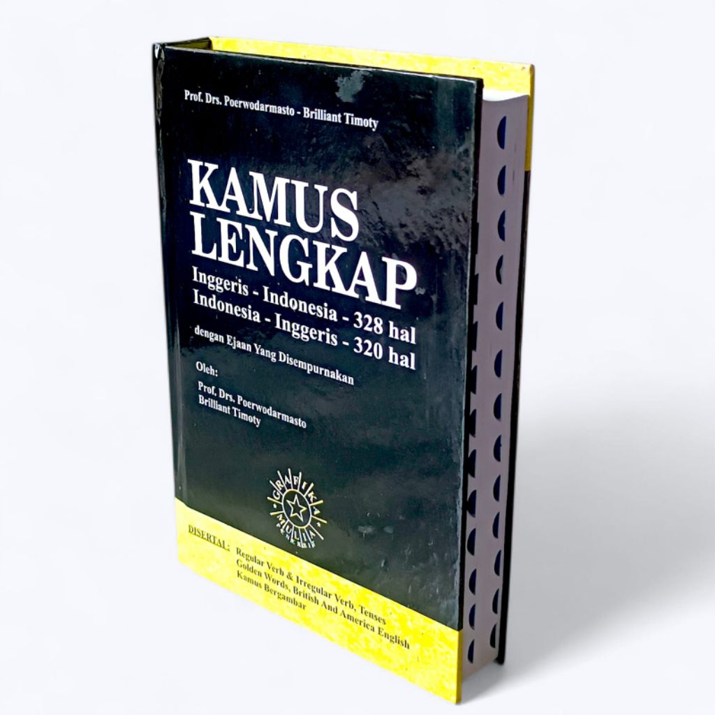 Buku Kamus Bahasa Inggris Indonesia HITAM Hard Cover Index