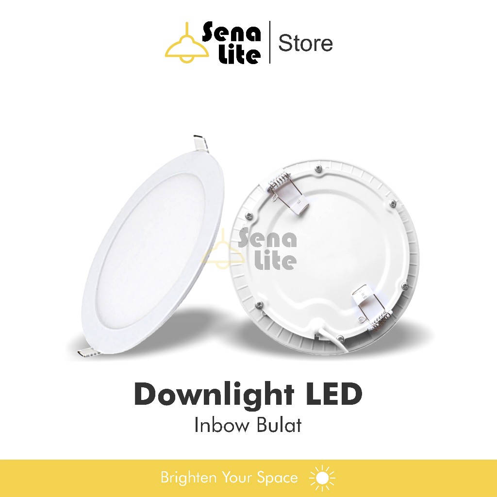 Lampu Plafon Panel Inbow Bulat Downlight Led 3w 6w 12w 18w 24w Lampu Panel plafon Inbow Bulat 3Watt 