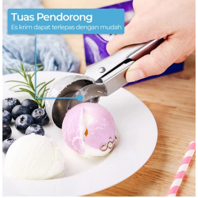 Sendok Es Krim - Sendok Cetak Scoope Es Krim & Buah | Sendok Takar Es Krim | Sendok Unik Bahan Stain