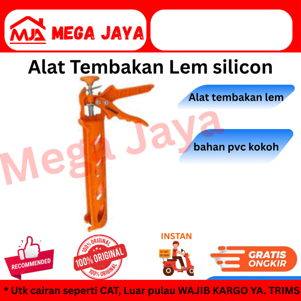 Alat tembakan lem silicon pvc kuat sealant gun