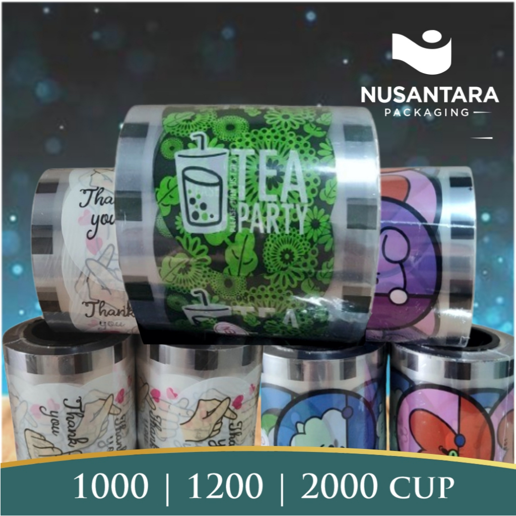 Isi [1200, 2000 Pcs] Tutup Segel Plastik / Cup Sealer Lid / Plastik Penutup Gelas Kopi Teh / Plastic