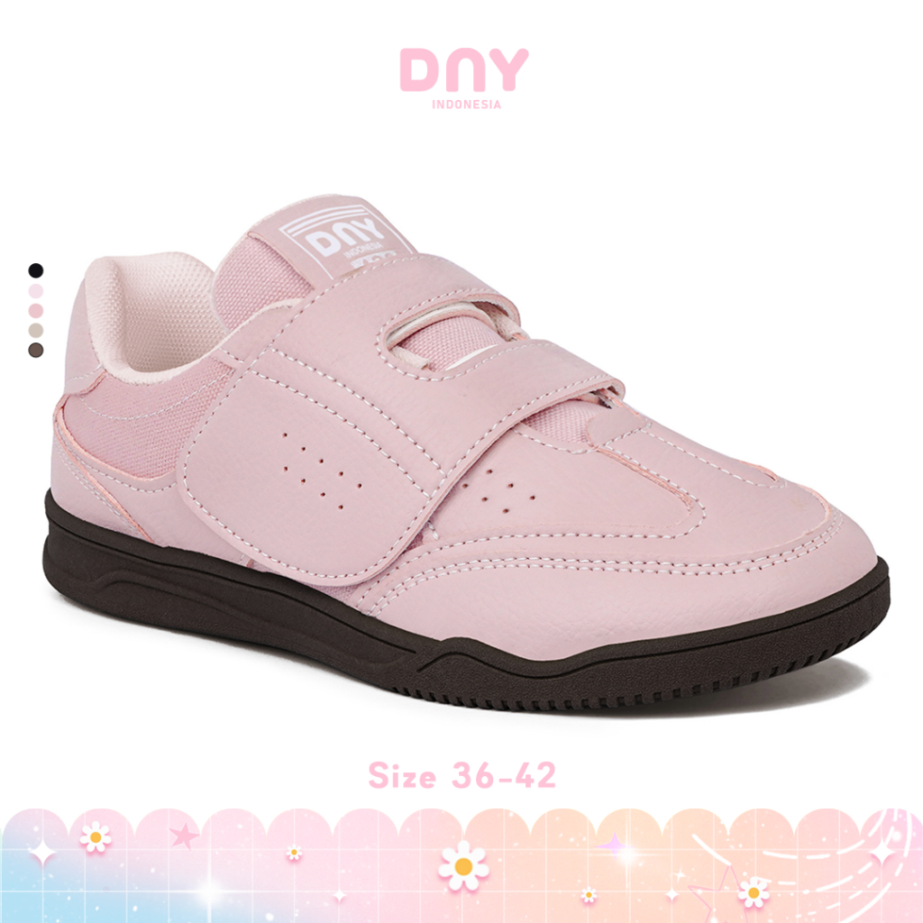 Sepatu DNY Sepatu Hitam Cewek Sneakers Kasual Wanita Sepatu Wanita Import Spatu Streep 0418