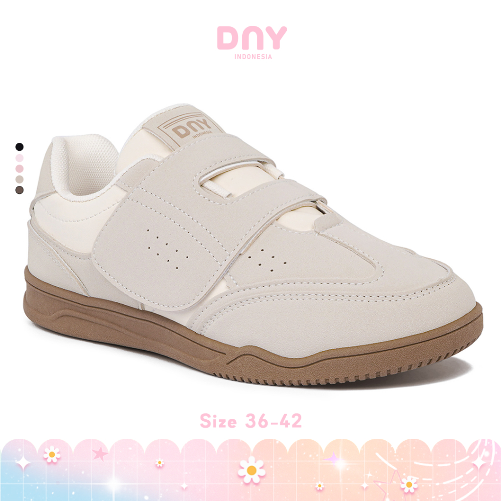 Sepatu DNY Sepatu Casual Wanita Sneakers Wanita ala Korea Kekinian Sepatu Jalan Cewek Import 0053