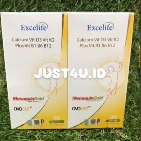 Excelifehttps://www.excelife.com.myExcelife Calcium Vit D3 Vit K2 Plus Vit B1 B6 B12 twin pack 2 x 3