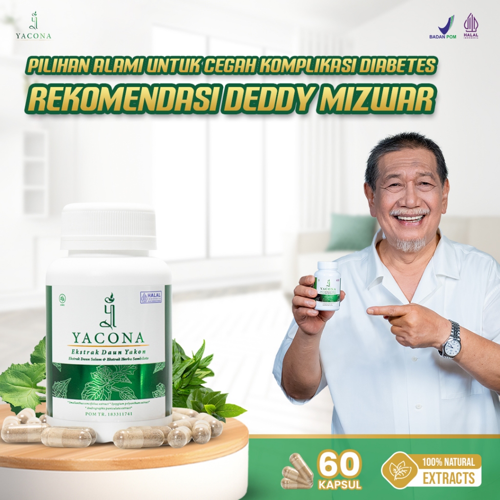 Yacona Kapsul Diabetes Obat Gula Darah Tinggi Pankreas Normal Kembali 60 Kapsul