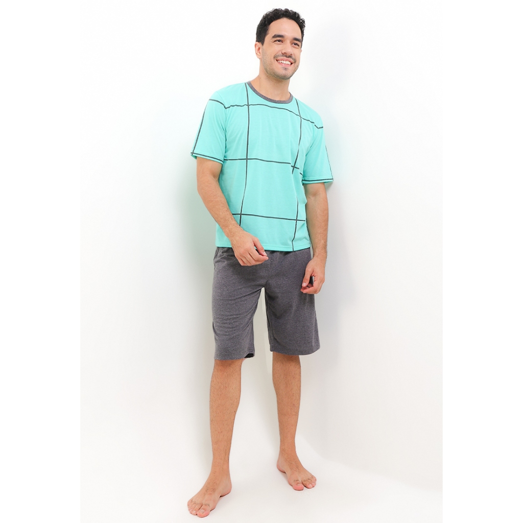 Setelan Baju Tidur Pria 297 Anne Wintours Biru Abu (16102025)(456)(62509 22014 J) Gift Kado Pyjamas 