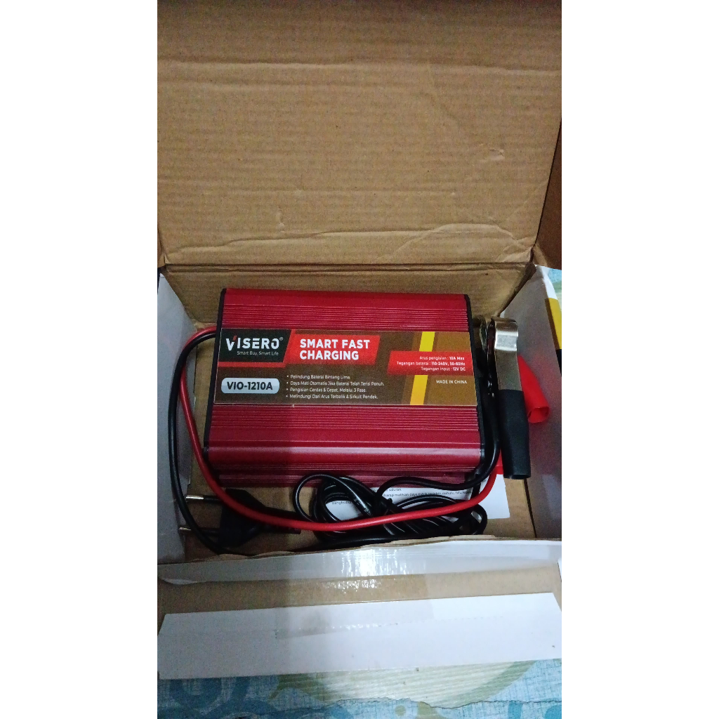 7101 smart fast charging 10a alat charger cash cas aki visero vio-1210a