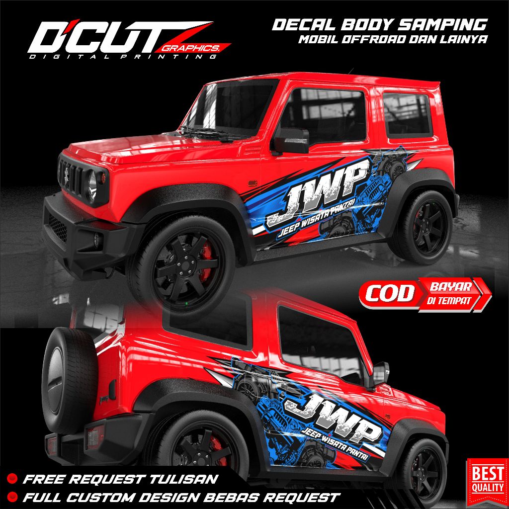 Sticker Body Samping Jeep Offroad