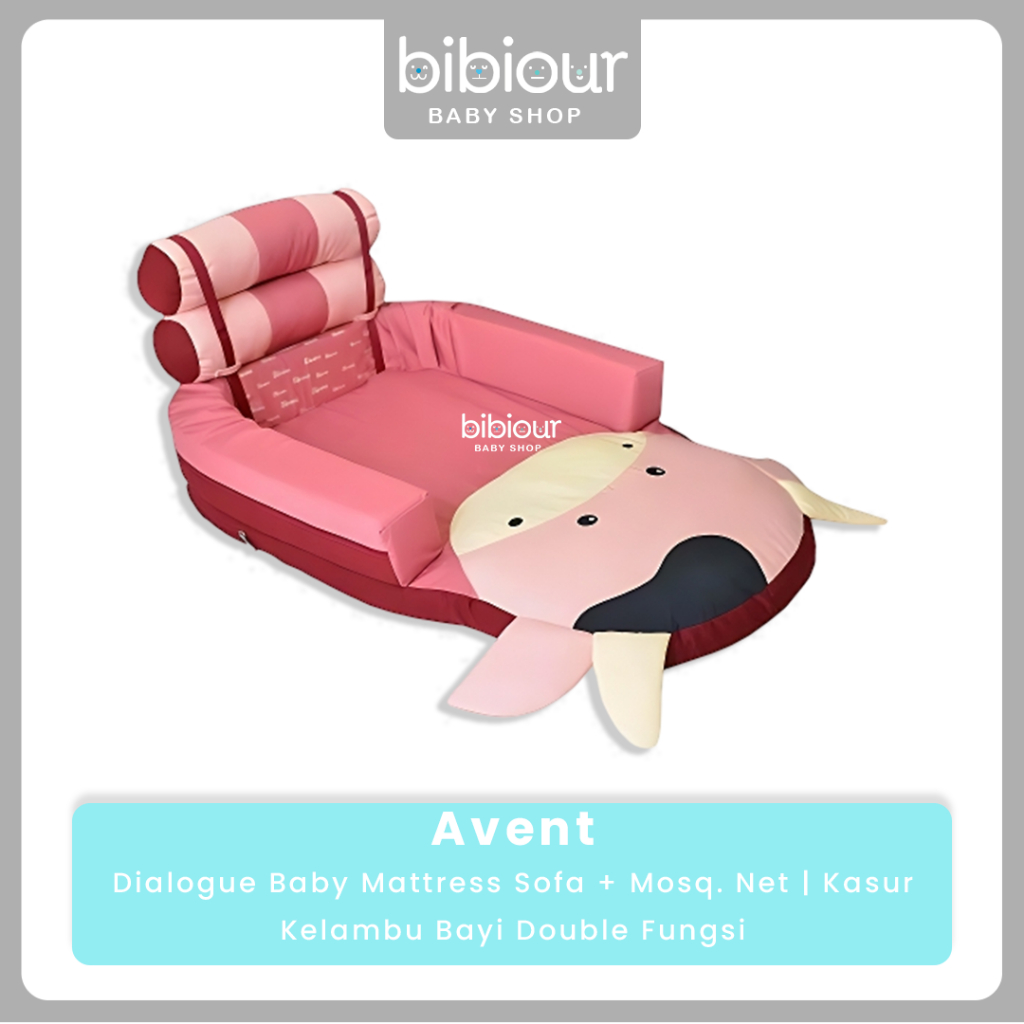 Dialogue Baby Mattress Sofa | Kasur Bayi 3in1 (Sofa + Alas bermain + kelambu) Dialogue Milky Series