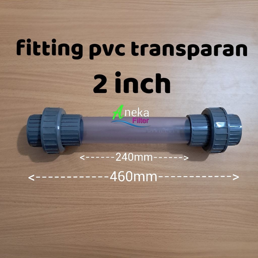 fitting pipa pvc bening transparan 2inch