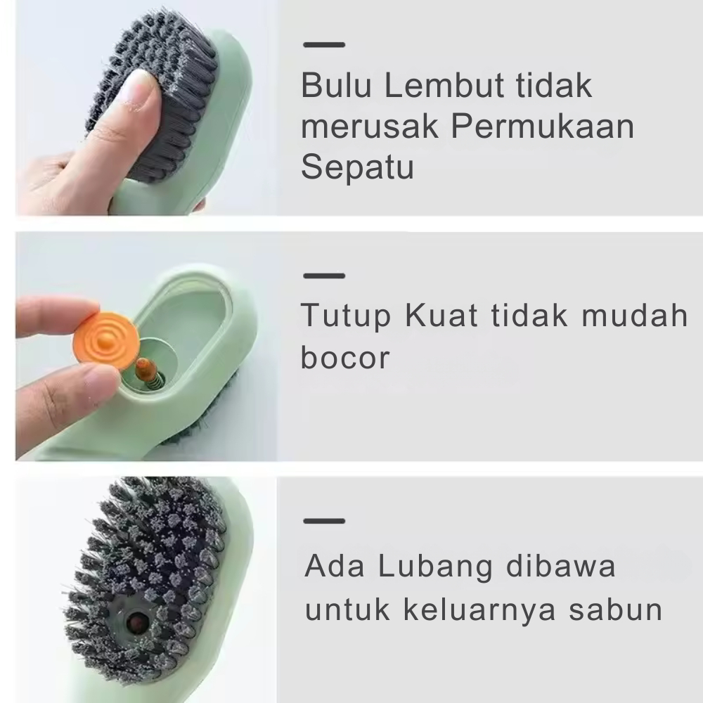 Semir & Pembersih Sepatu Putih Extra Sikat – Anti Kusam, Praktis Dipakai