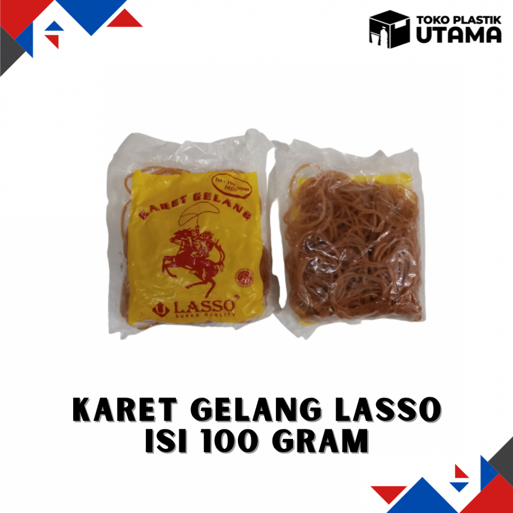 Karet Gelang Lasso 100gram / Karet Pentil / Karet Elastis