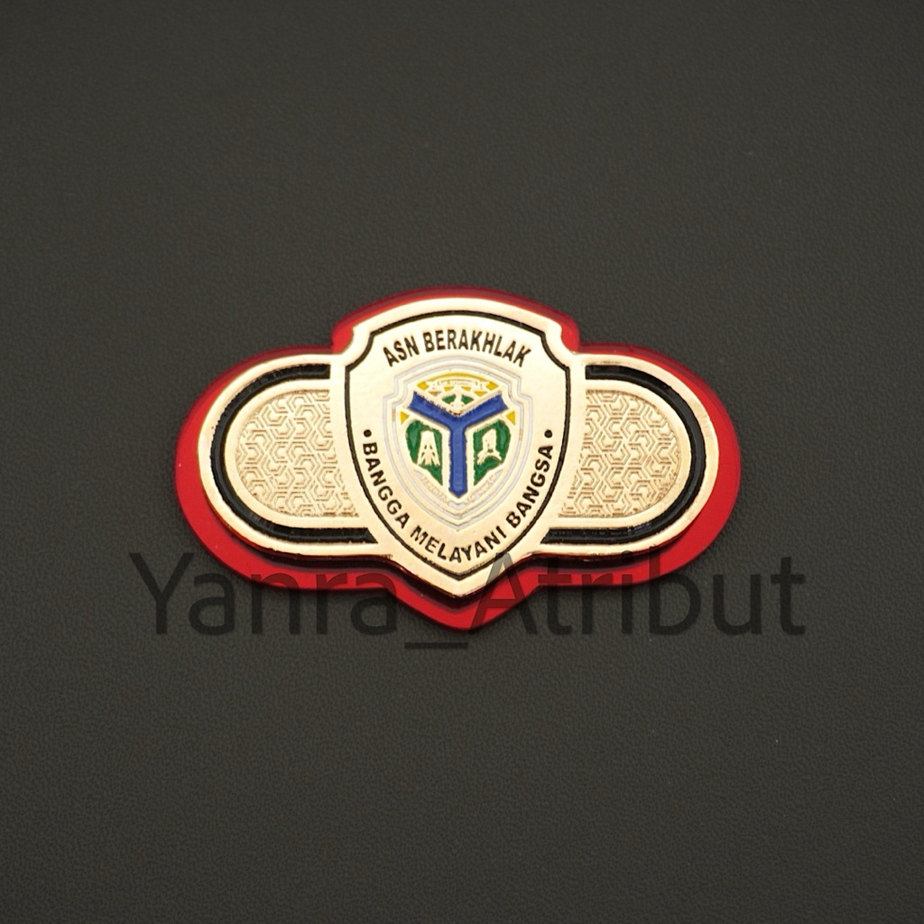 Pin Asn Berakhlak / Brevet Brivet Wing Asn kab.Batanghari Paku Magnet Premium