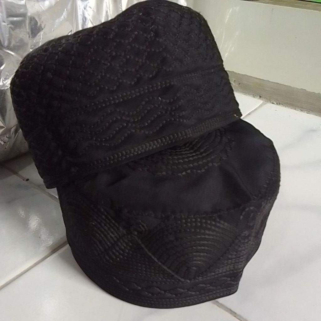 PECI KOPIAH HITAM DEWASA / PECI KOPIAH MADINAH HITAM DEWASA / PECI KOPIAH SONGKOK HITAM