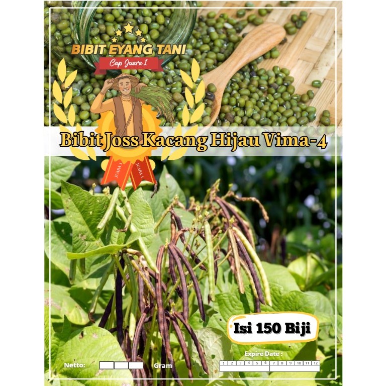 Bibit Joss Kacang Hijau Vima-4 | Biji Benih Kacang Hijau | Kacang Hijau
