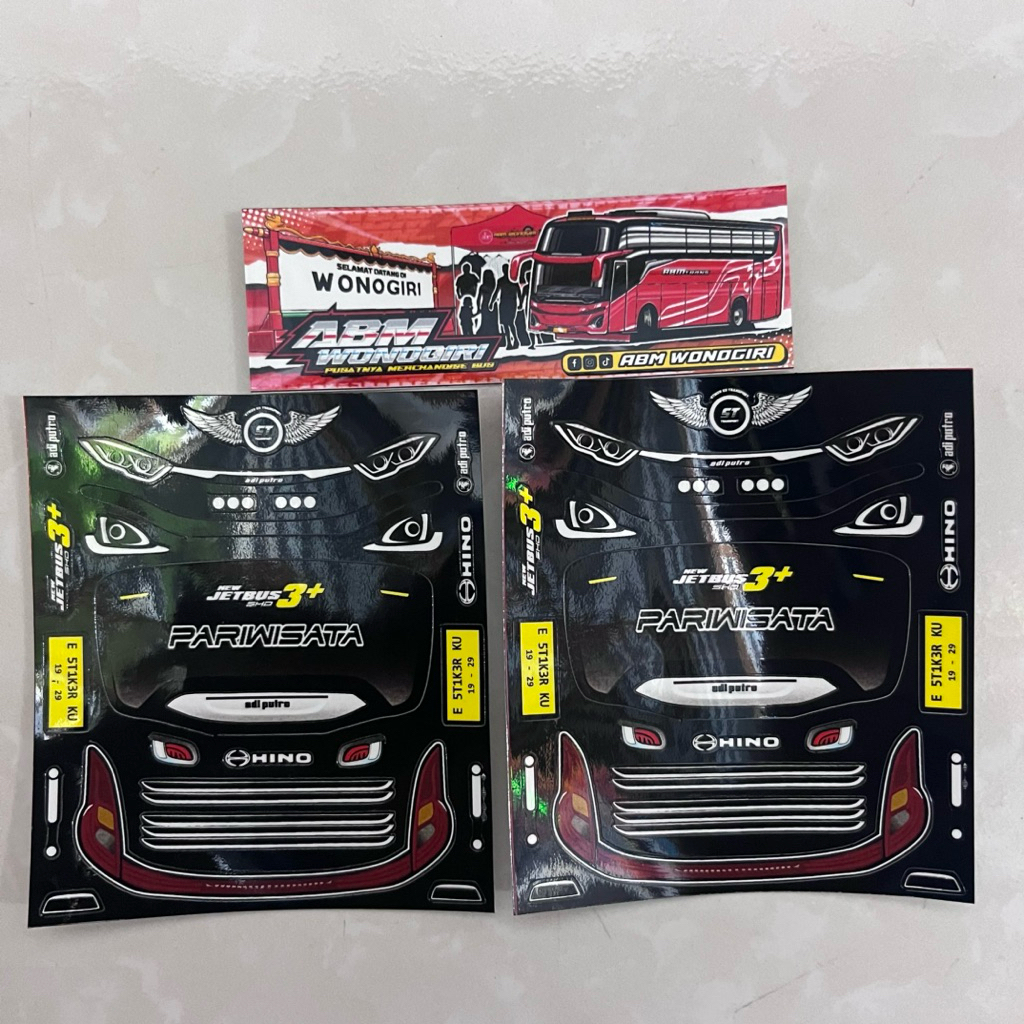 Stiker Headlamp Miniatur Bus Plastik Jetbus 3/5/R25
