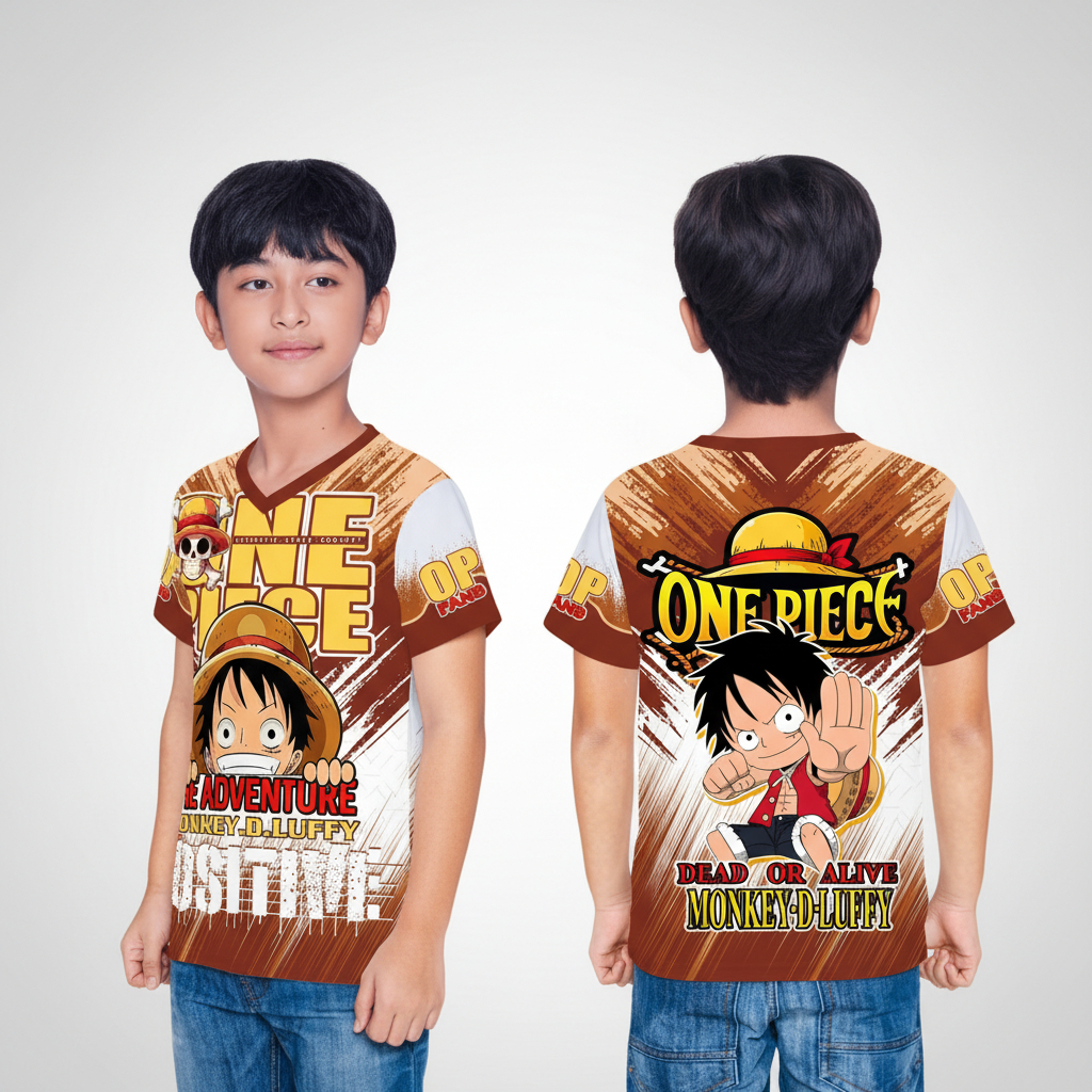 BAJU JERSEY ANAK LAKI LAKI DAN PEREMPUAN STRAW HAT PIRATES ANIME ONE PIECE / BAJU OLAHRAGA UNISEX KE