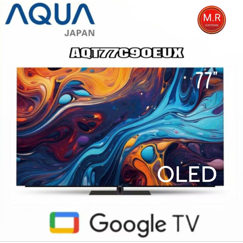 OLED GOOGLE TV AQUA JAPAN 77 INC AQT-77S90EUX GARANSI RESMI 5 TAHUN