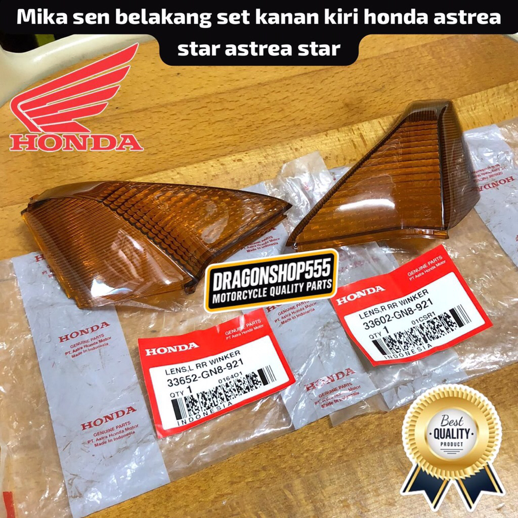 MIKA BELAKANG SET KANAN KIRI HONDA ASTREA STAR ASTREA PRIMA ORIGINAL NOS 33652-GN8-921 33602-GN8-921