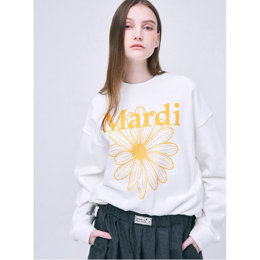 MARDI Sweatshirt Flower Mardi - White Tangerine