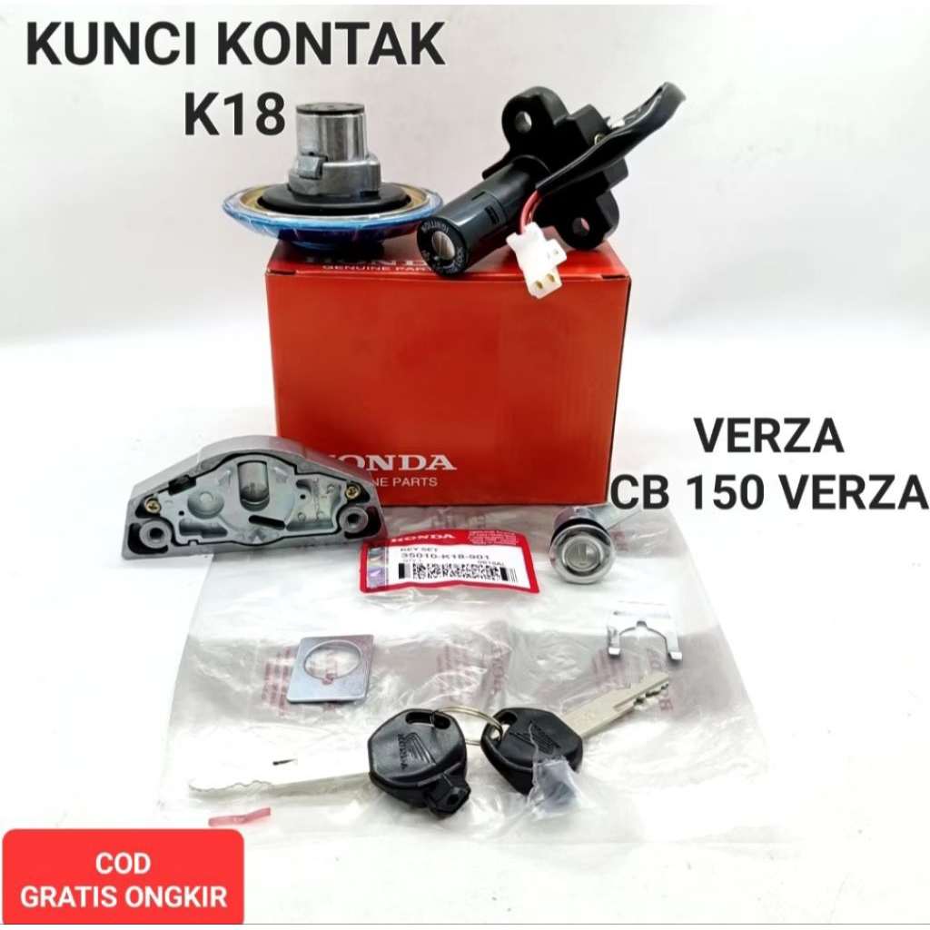 KUNCI KONTAK SET K18 MOTOR HONDA VERZA 150 CB150 VERZA ASLI ORIGINAL