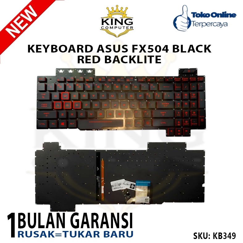 KEYBOARD ASUS FX504 ASUS TUF Gaming FX504 FX504GD FX504GE FX504GM BLACK RED BACKLITE