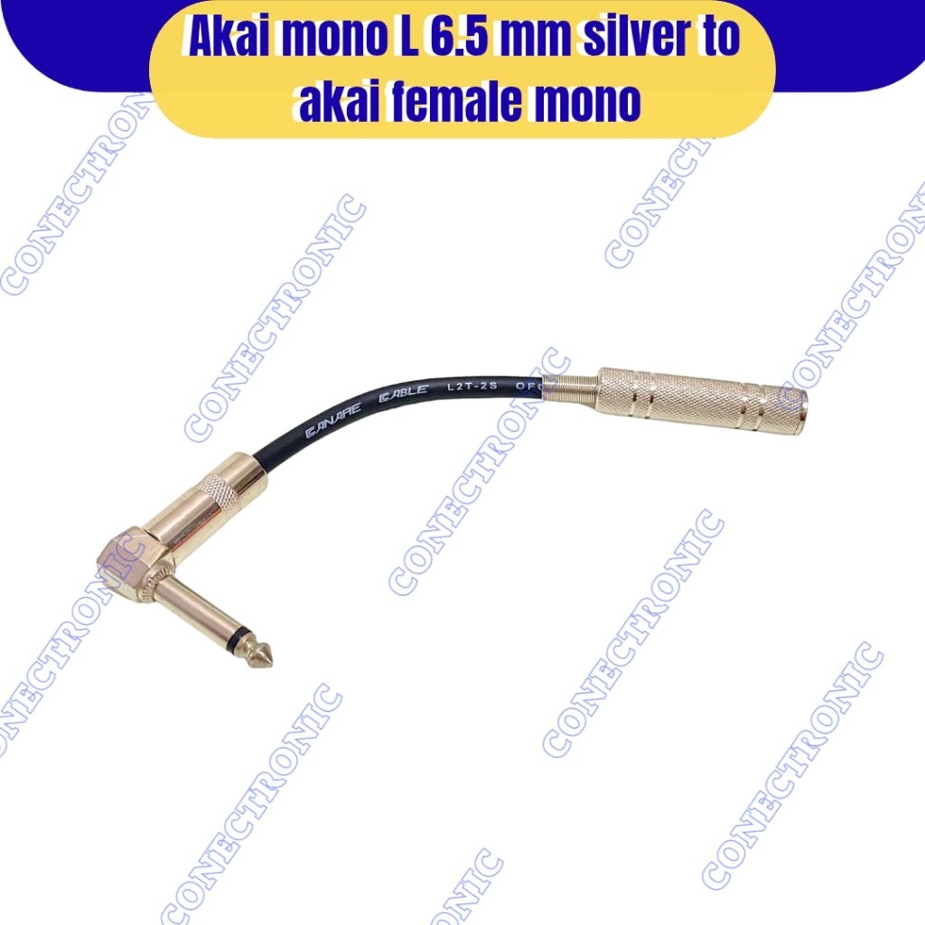 kabel sambungan audio mic jack akai L 6.5mm to jack akai mono female 6.5mm connection calble akai si