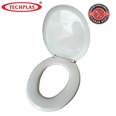 Tutup Closet Duduk Putih Techplas Deluxe Dudukan Tutup Kloset Toilet Seat Cover Closed Dewasa Univer