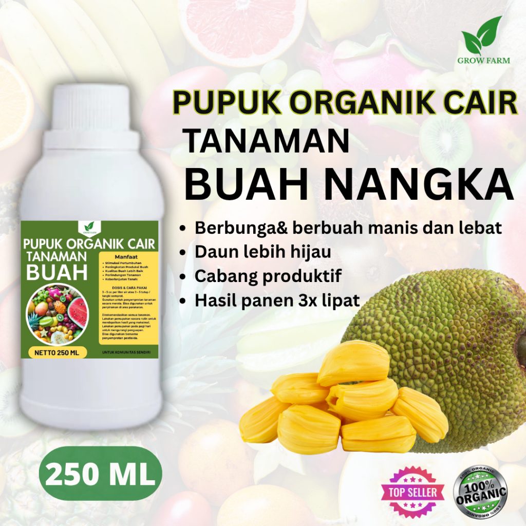 Pupuk Buah Nangka 250 ML /Pupuk Booster Nangka Cepat Berbuah Lebat/Pupuk Cair Nangka