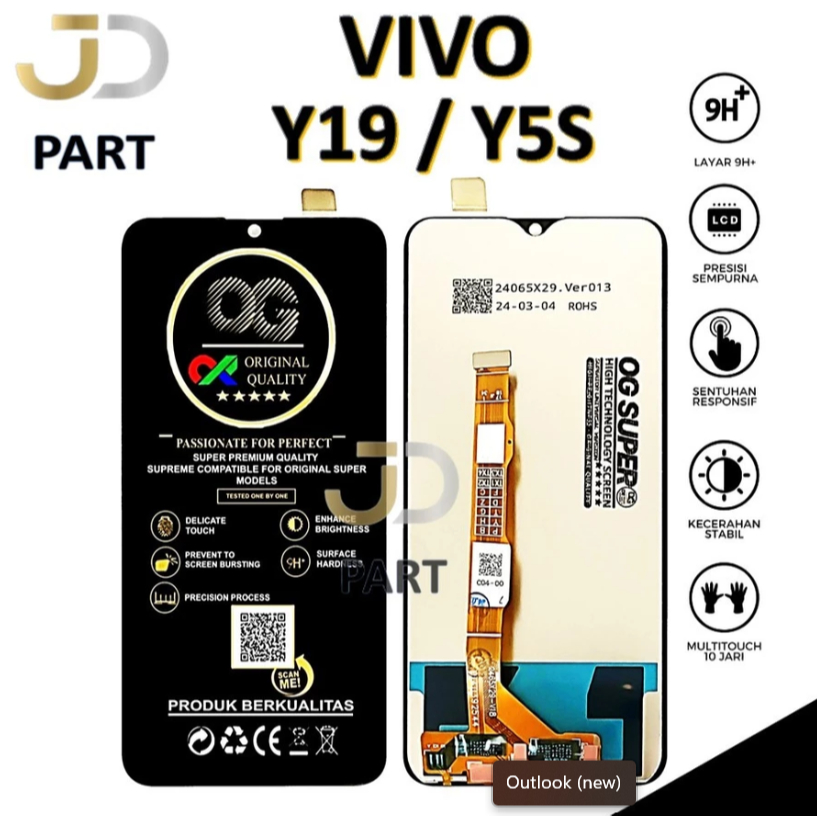 LCD TOUCHSCREEN VIVO Y19 / Y5S ORIGINAL 100% FULLSET COMPLETE