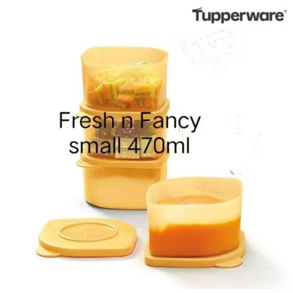 Tupperware Small Fresh N' Fancy 470ml 1Pc ecer Satuan  toples Summer Fresh 1pc tempat bekal makanan 