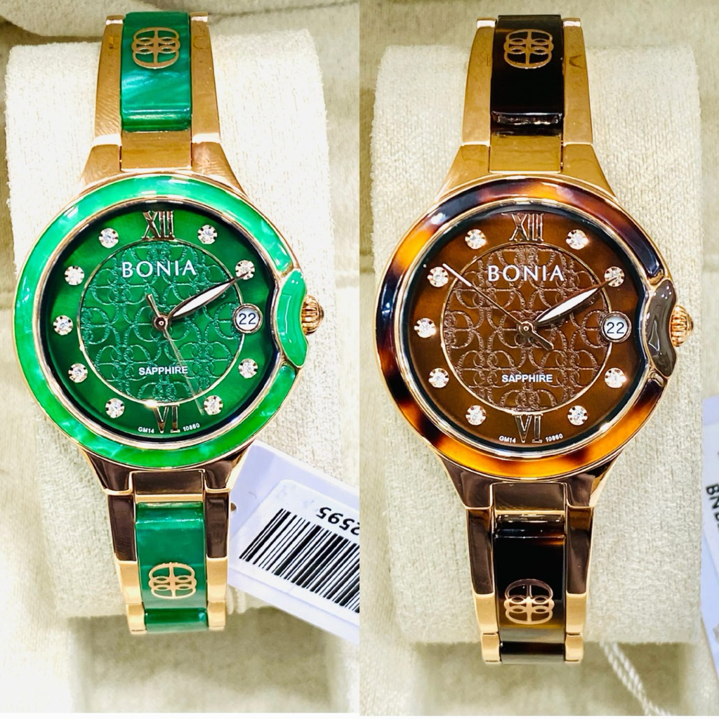 JAM WANITA BONIA BNB10860 SAPPHIRE CERAMIC STAINLESS STEEL ORIGINAL