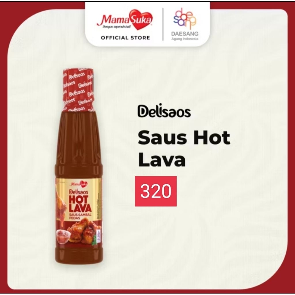 Mamasuka Delisaos hot lava 320ml | saos hot lava | hot lava | sambel mamasuka | MQ Frozen food