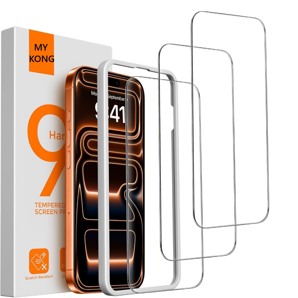 MyKonG  Temperd Full Clear iPHONE 17 Pro Max 17 Air 16e 16 16+ 16Pro 16Promax 15 14 13 12 11 Promax 