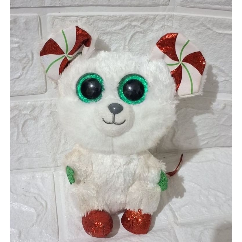 boneka tikus anjing guguk kostum natal christmas xmas boneka hewan binatang brand original TY mata m