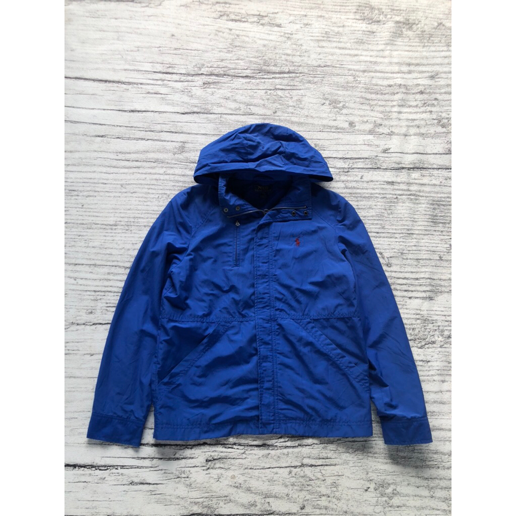 polo raph laurent hiden hoodie biru elektrik