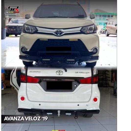 Paket tanduk pengaman towing bemper bumper depan dan belakang mobil avanza veloz 2019 model raptor