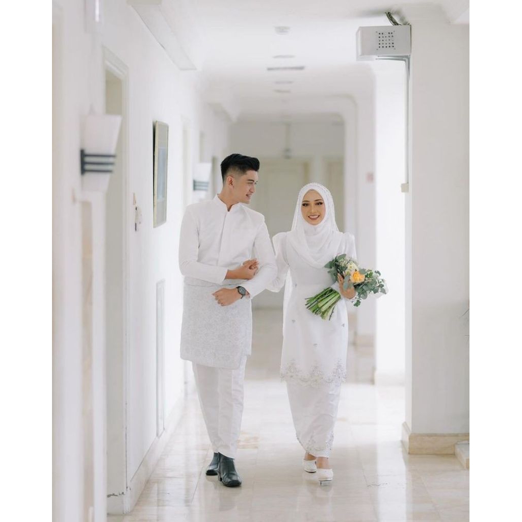 satu set baju pengantin Melayu || baju akad || baju Melayu|| baju set akad