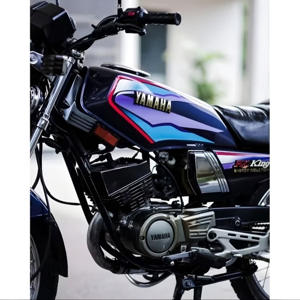 Paket Striping Sticker Yamaha RX KING 1998 1999 2000 Ungu set Emblem List Body Rx king master 98 99