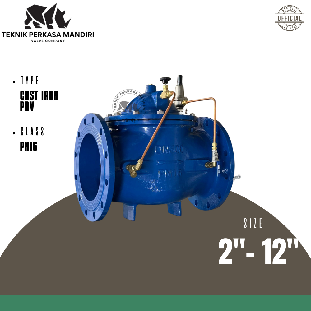 PRESSURE REDUCING VALVE (PRV) 2" INCH FLANGE PN16 CAST IRON ORIGINAL