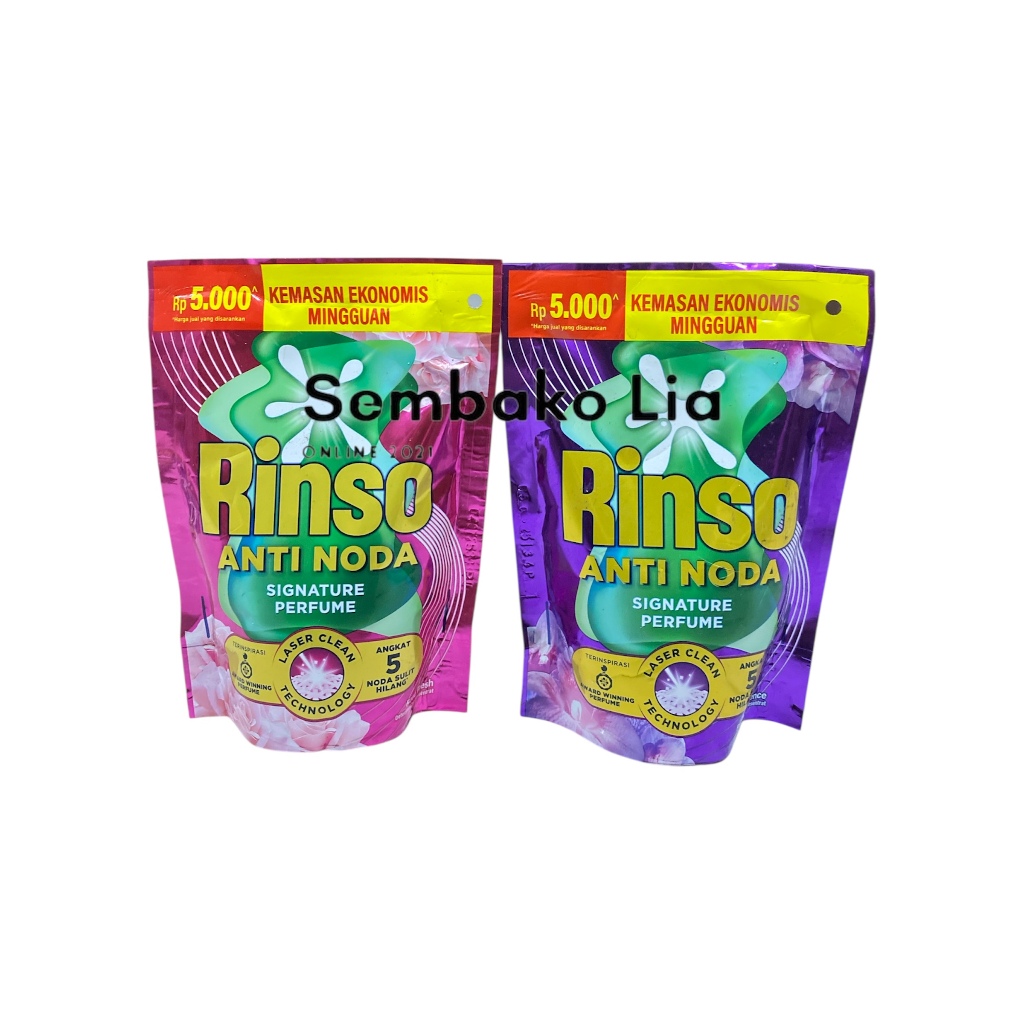 Rinso Molto 5000 Deterjen Cair 215ml / Rinso Anti Noda + Molto 215ml Liquid Detergen