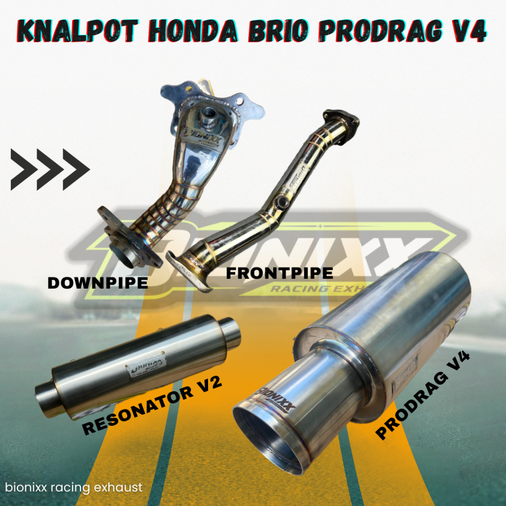 Fulsystem Honda Brio prodrag v4 / Knalpot bionixx Brio Full System