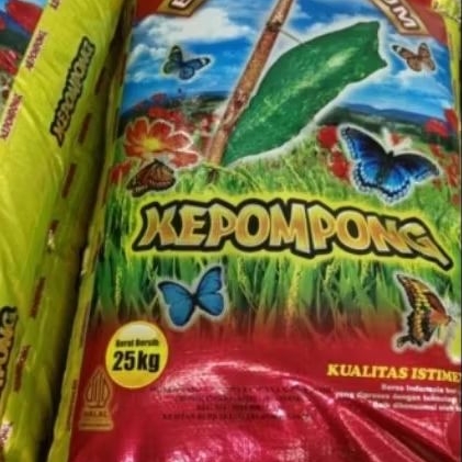 Beras kepompong 25kg asli pulen