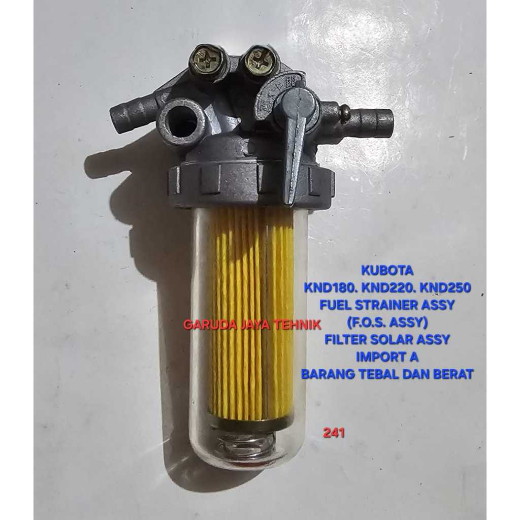 Mesin kubota KND180 KND190 KND220 KND250 Filter solar assy KND180 KND190 KND220 KND250. Fuel oil str