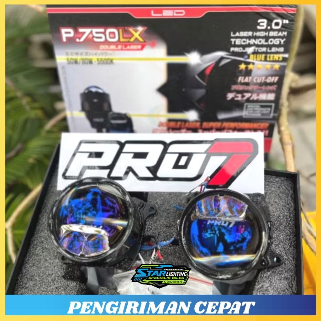BILED PRO7 P.750LX DOUBLE LASER PROJECTOR BLUE LENS