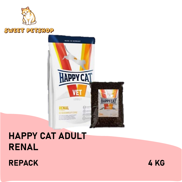 (TERMURAH 1)MAKANAN KUCING HAPPY CAT ADULT RENAL 4 KG KEMASAN REPACK