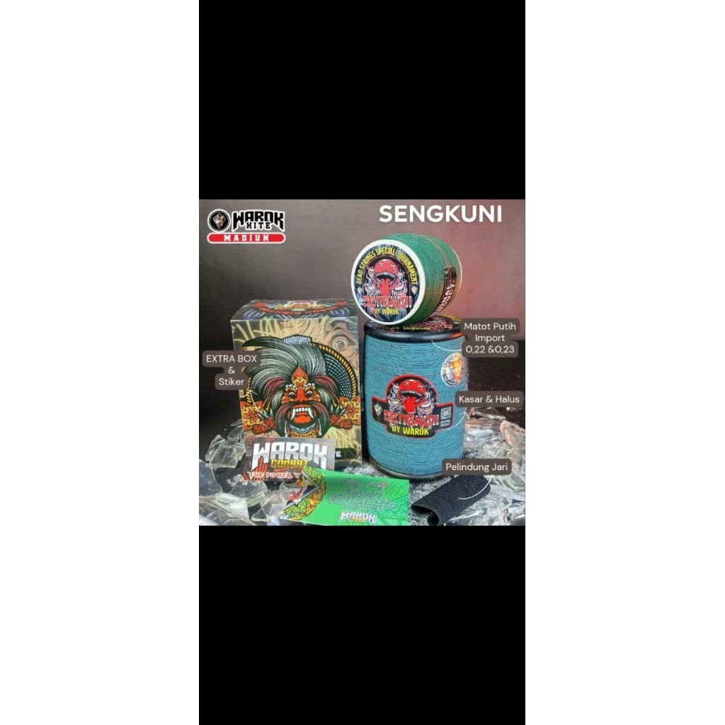 Gelasan Matot Tournament Warok Sengkuni  Bahan Matot Putih Import 0,22 & 0,23