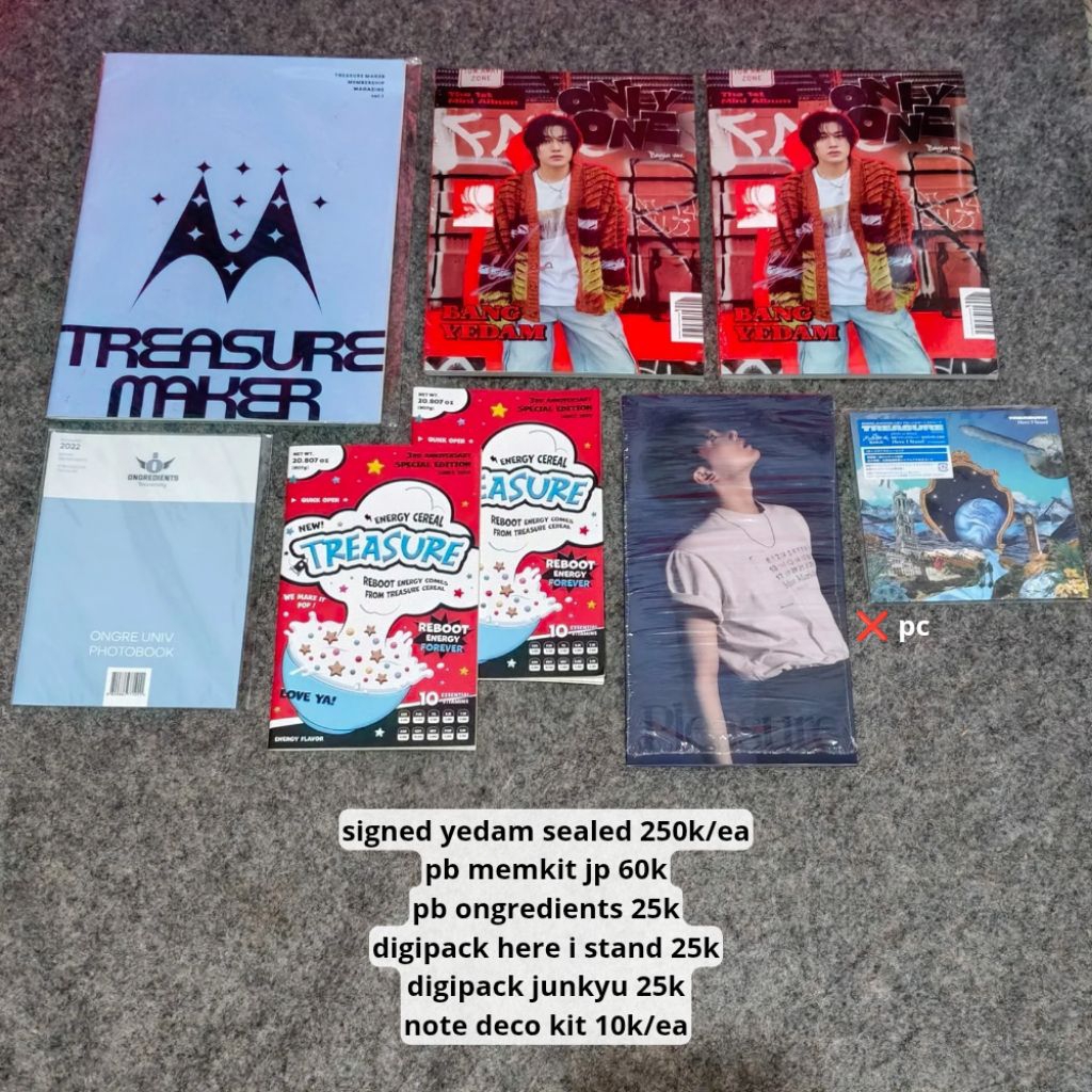 [WAJIB CO BUNGKUS] SALE treasure album only digipack pleasure blue ver pc junkyu here i stand deco k