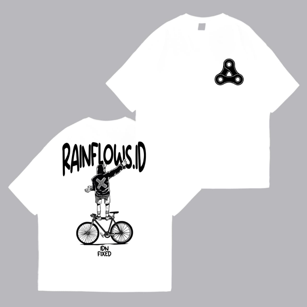 RAINFLOWS.ID - T-shirt IDN Fixie Kaos Fixed Gear  Cotton Combed 24s